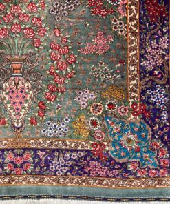 Alternative view of Ghom soie vase et arbre de vie multicolore