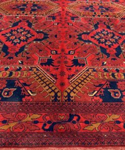 Tapis Afghan rouge motifs géométriques 9 IMG 4868