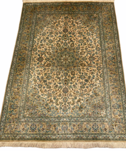 Ghoum soie or turquoise