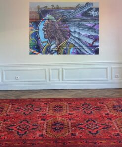 Tapis Afghan rouge motifs géométriques 11 PhotoRoom 20201128 113942