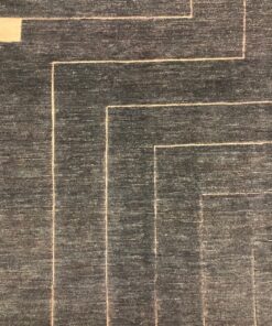 Alternative view of Tapis moderne berjesta noir géométrique