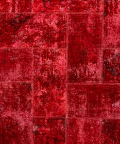 Alternative view of Carpet patchwork rouge