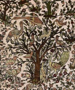 Tapis Hereke en soie et fils d'or 13 arbre de vie